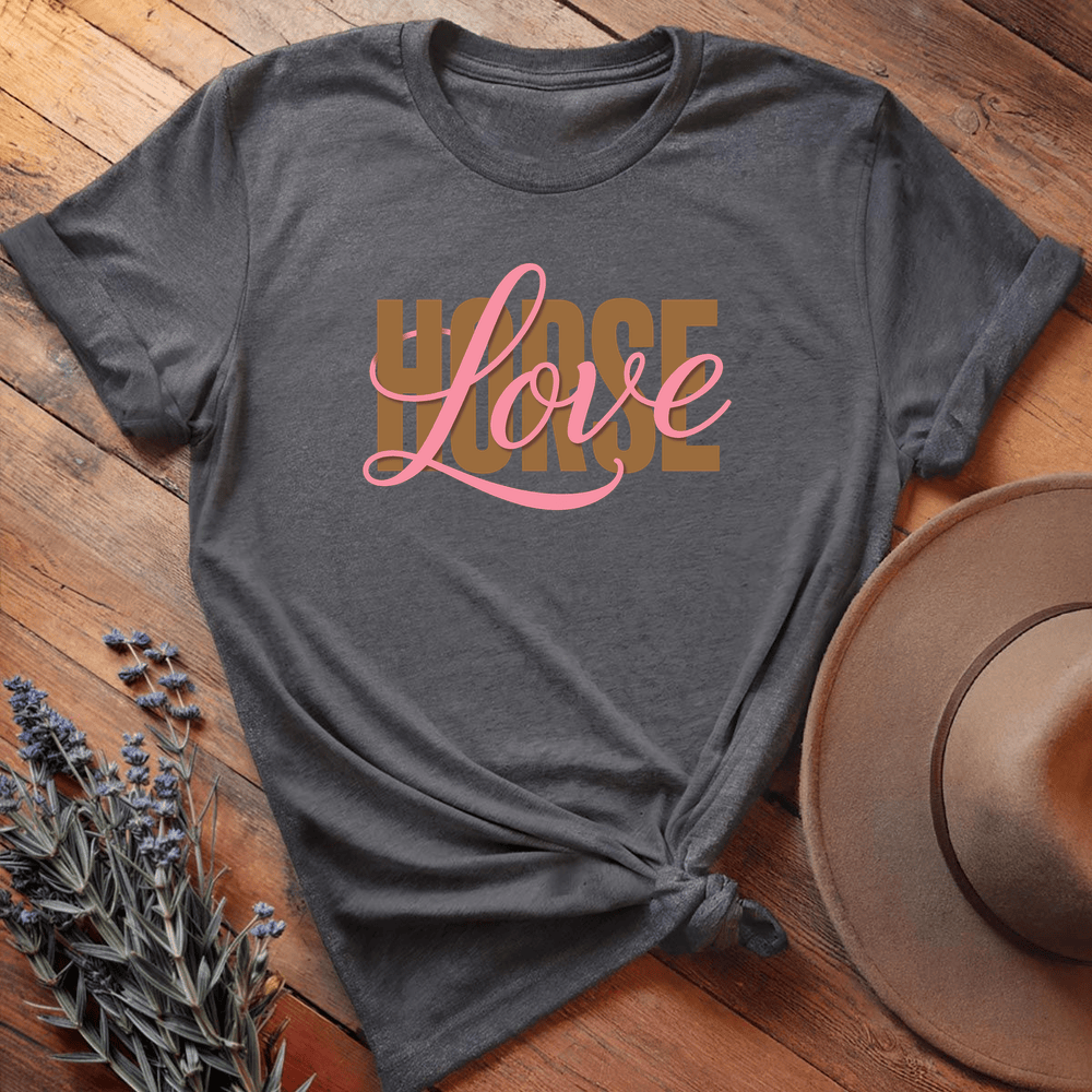 HORSE Love graphic - Dark Heather
