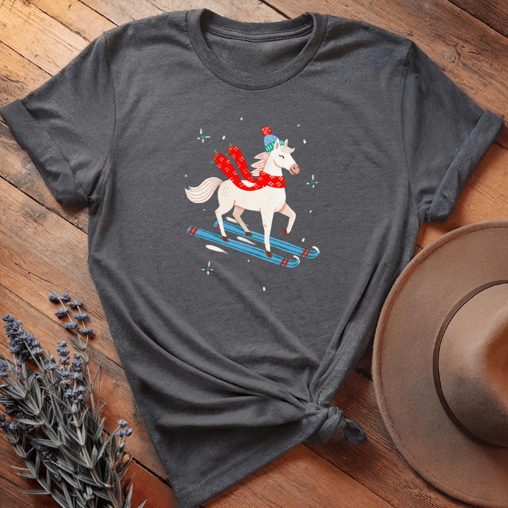 Xmas Horse Ski - Dark Heather