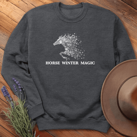 Horse Winter Magic 1 - Sweatshirt - Dark Heather