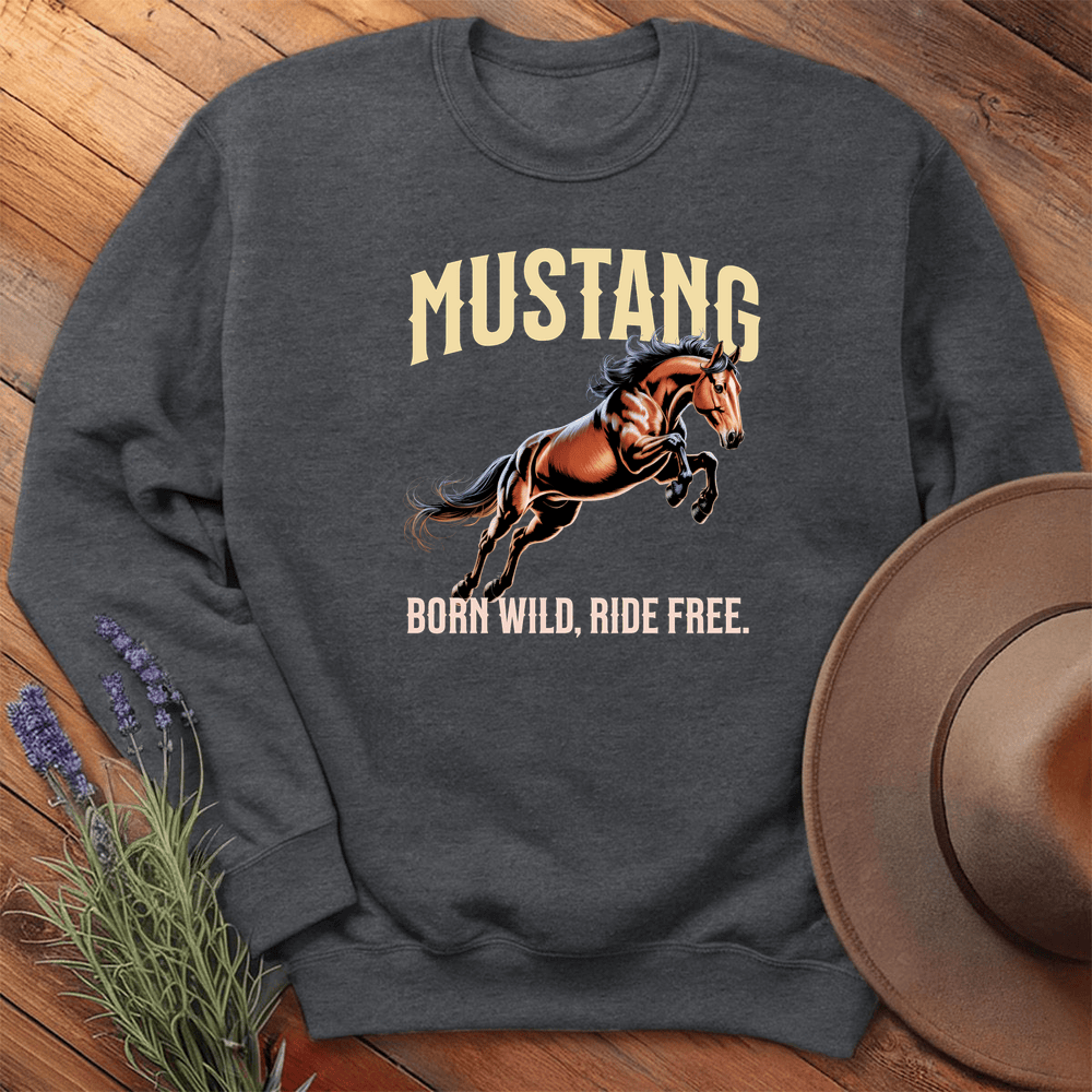 Breed Spirit, Mustang - Sweatshirt - Dark Heather