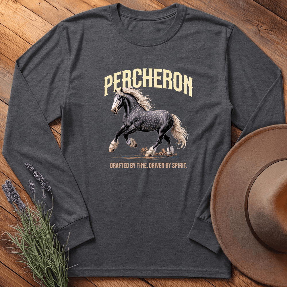 Breed Spirit, Percheron - Long Sleeve - Dark Heather