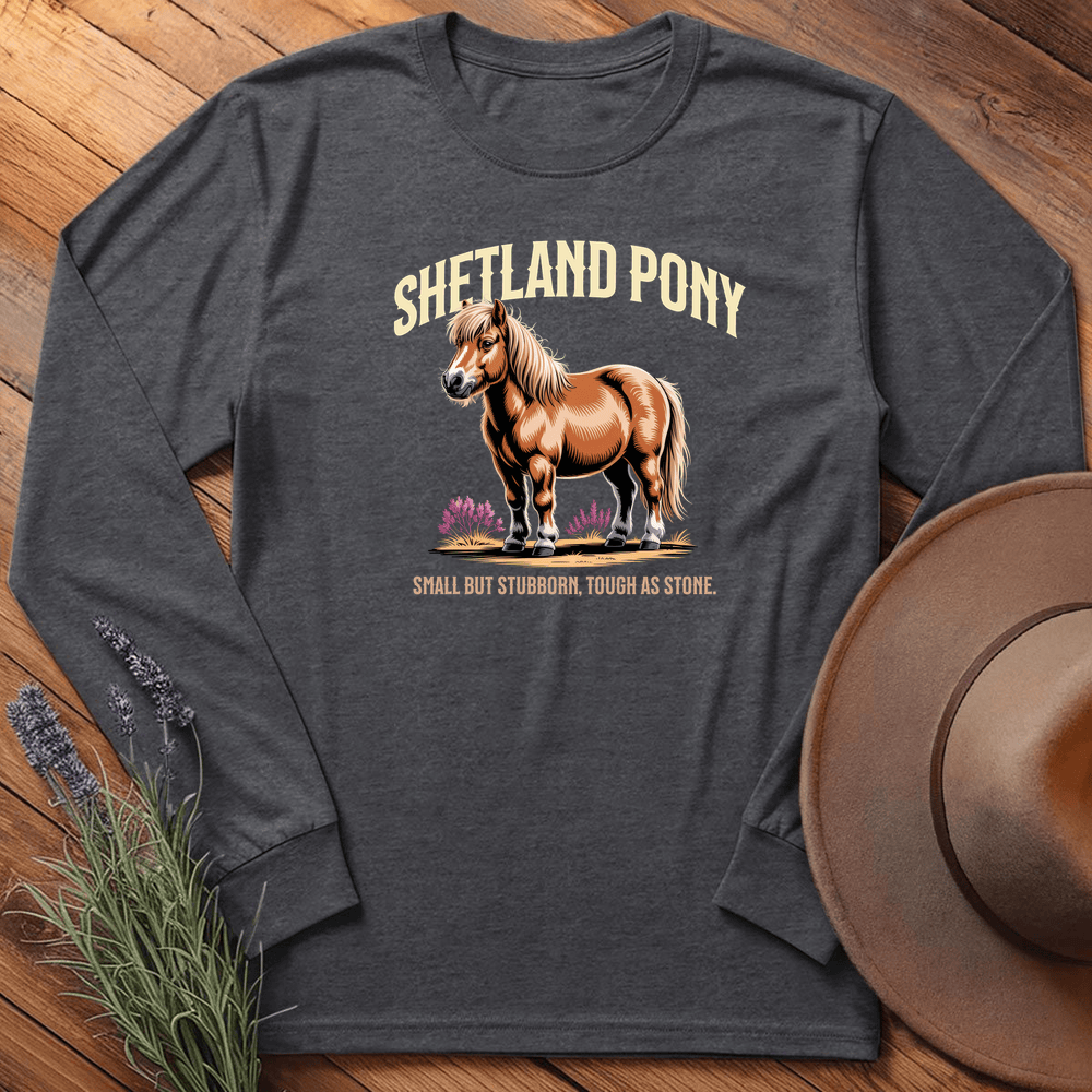 Breed Spirit, Shetland Pony - Long Sleeve - Dark Heather