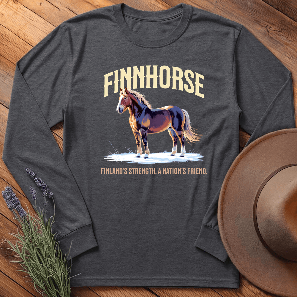 Breed Spirit, Finnhorse - Long Sleeve - Dark Heather