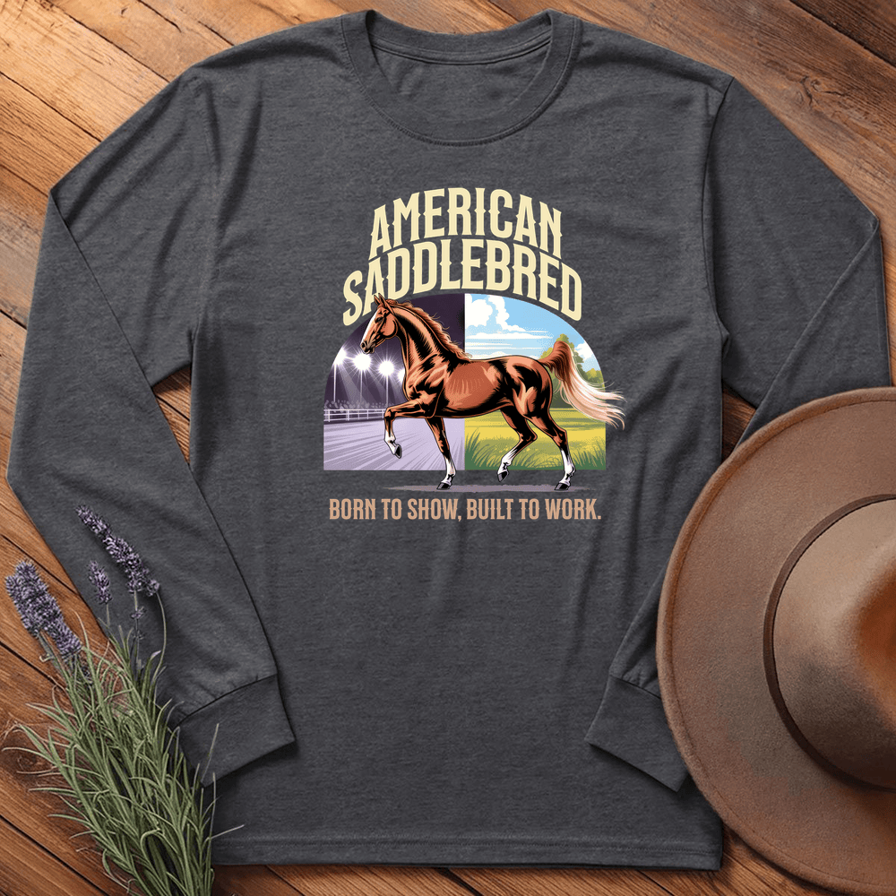 Breed Spirit, American Saddlebred - Long Sleeve - Dark Heather