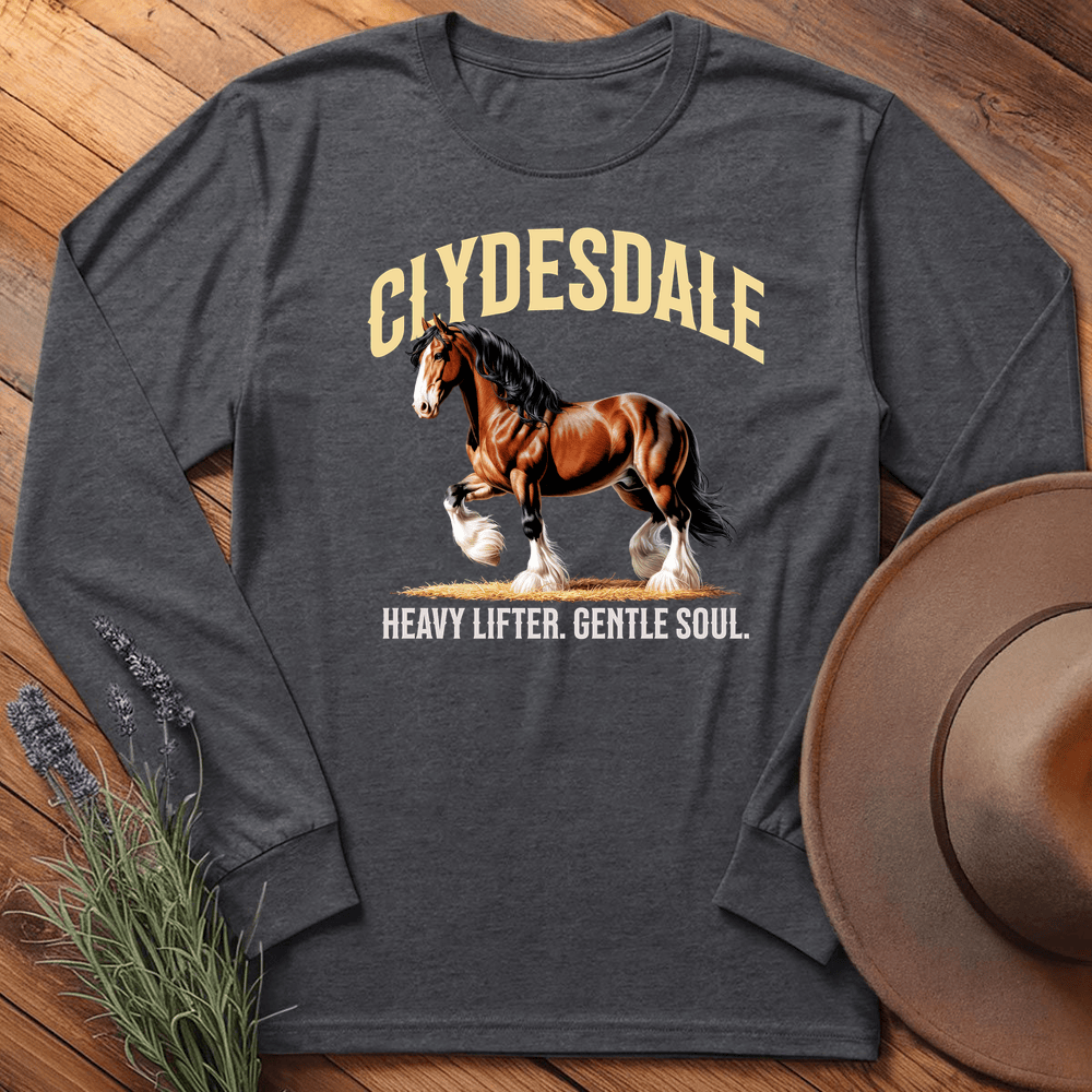 Breed Spirit, Clydesdale - Long Sleeve - Dark Heather