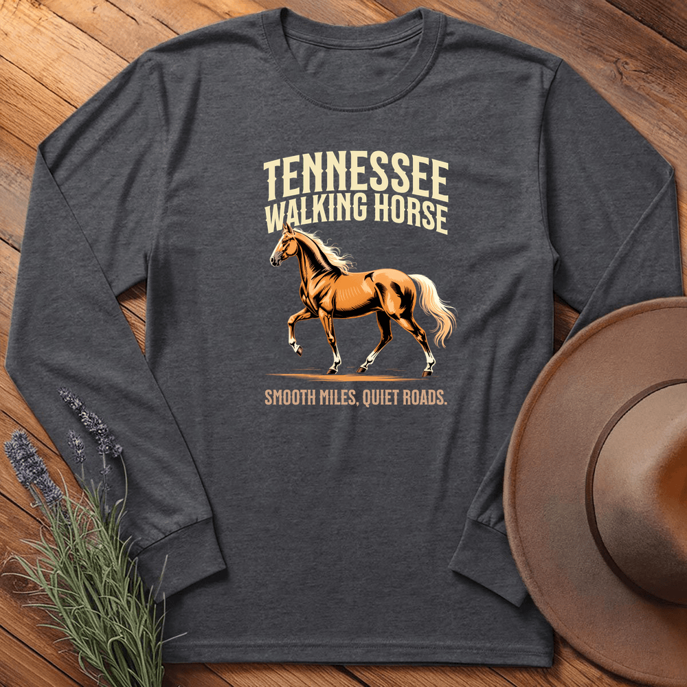 Breed Spirit, Tennessee Walking Horse - Long Sleeve - Dark Heather