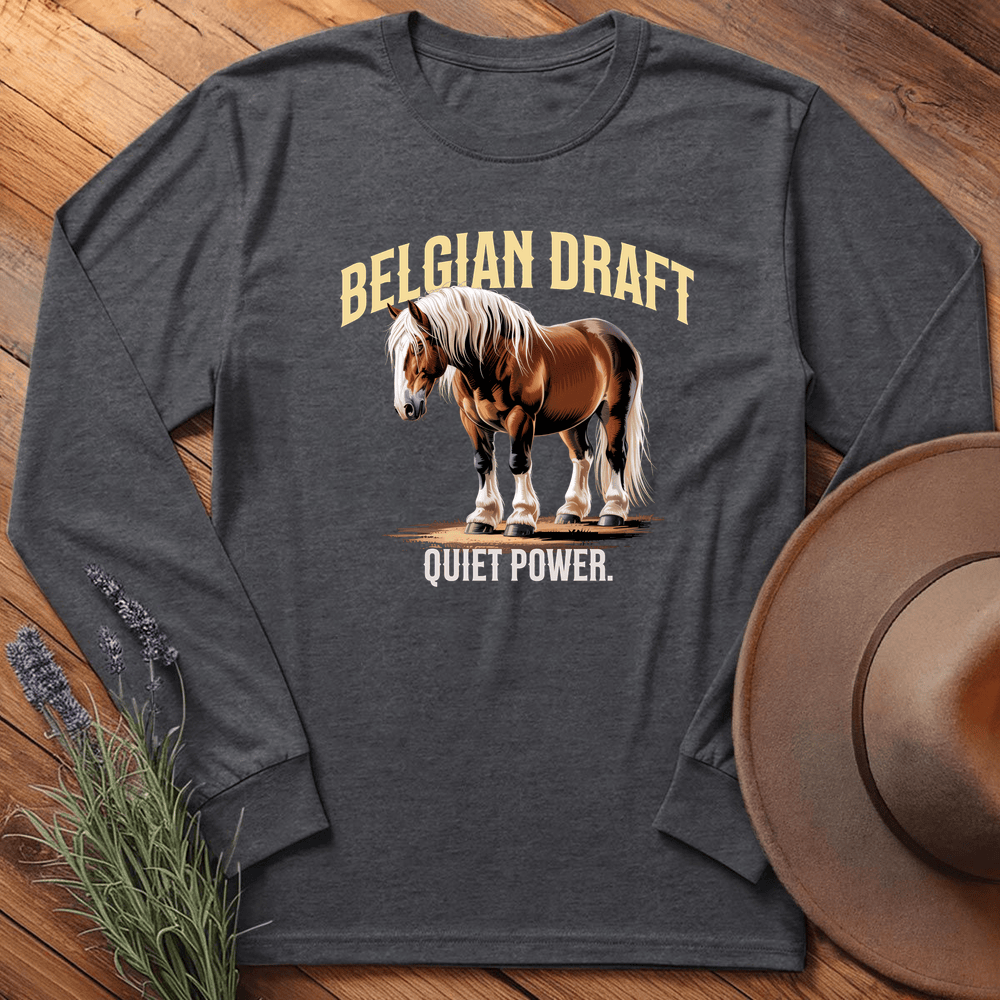 Breed Spirit, Belgian Draft - Long Sleeve - Dark Heather