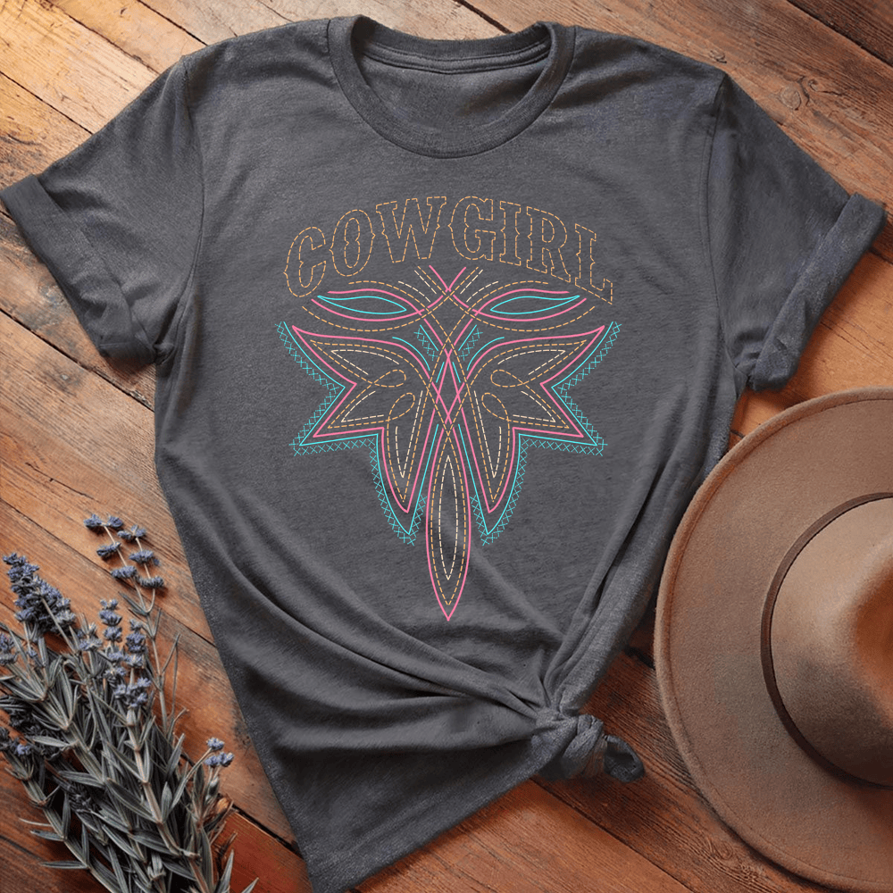 Stitching Cowgirl - Dark Heather