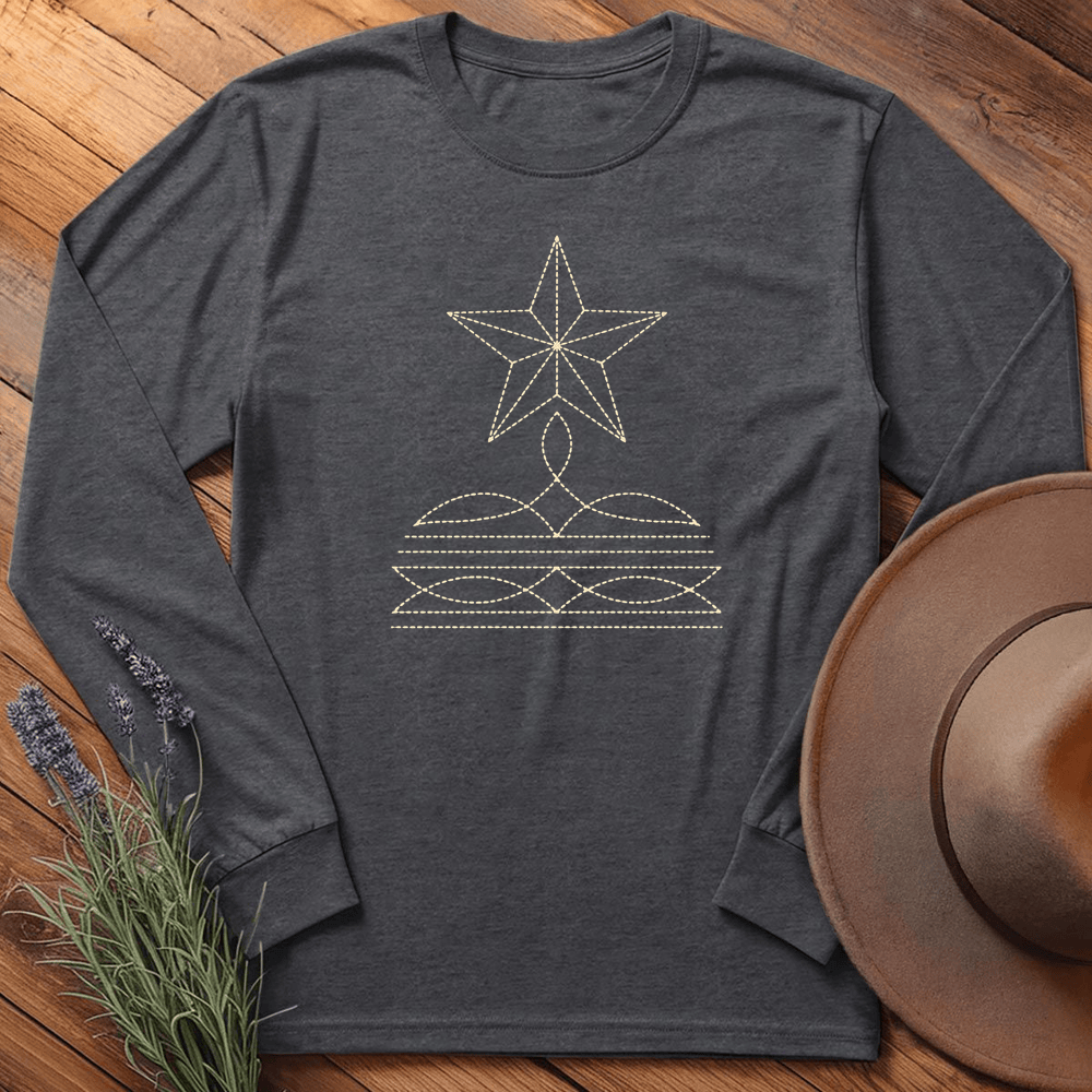 Stitching Star - Long Sleeve - Dark Heather