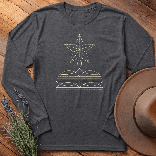 Stitching Star - Long Sleeve - Dark Heather