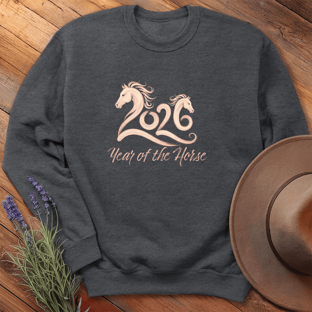 Year Of The Horse 3 - Sweatshirt - Dark Heather