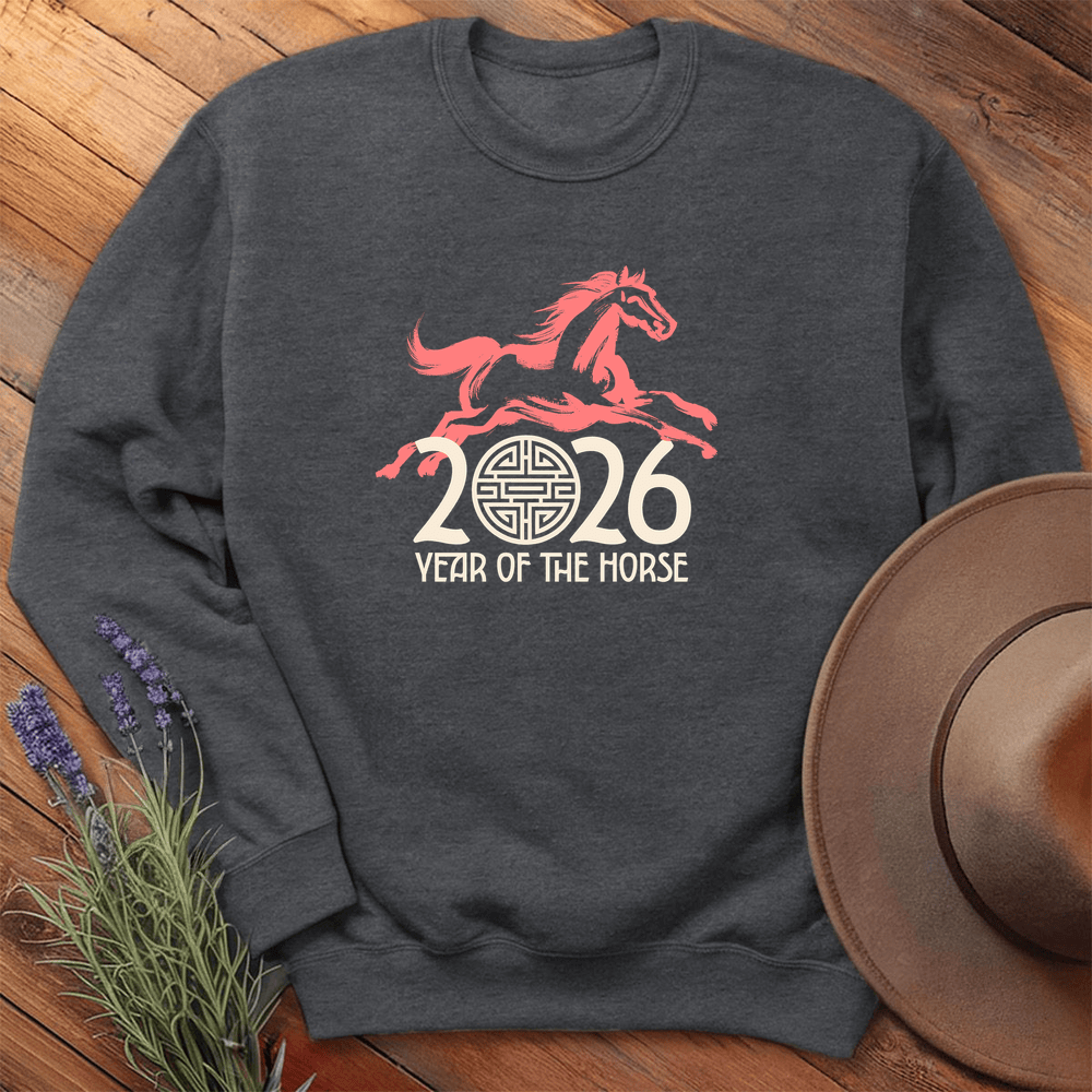 Year Of The Horse 10 - Sweatshirt - Dark Heather