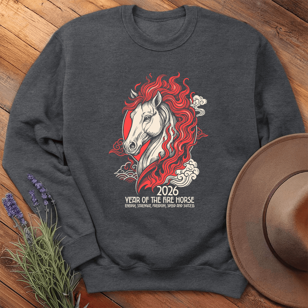 Year Of The Horse 11 - Sweatshirt - Dark Heather