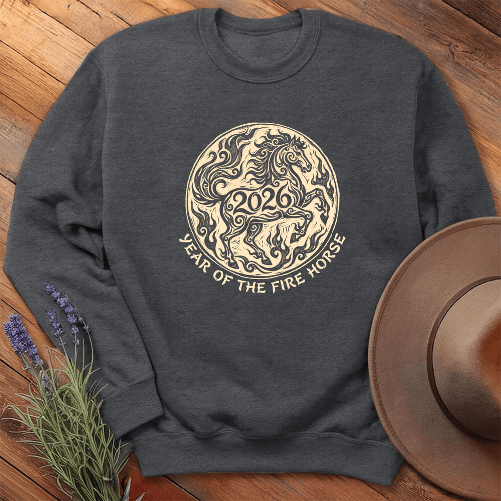 Year Of The Fire Horse 2 - Sweatshirt - Dark Heather