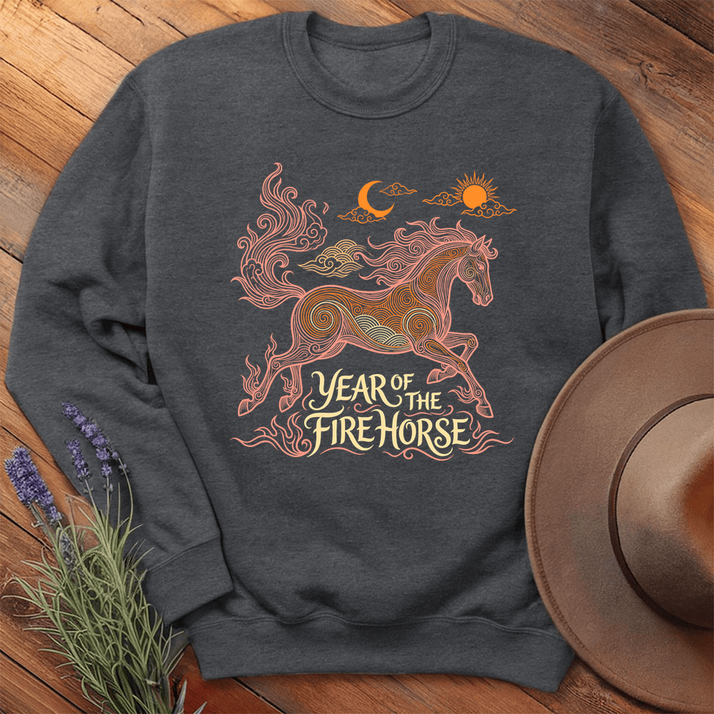 Year Of The Fire Horse 12 - Sweatshirt - Dark Heather