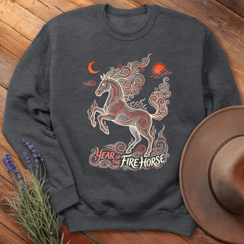 Year Of The Fire Horse 11 - Sweatshirt - Dark Heather