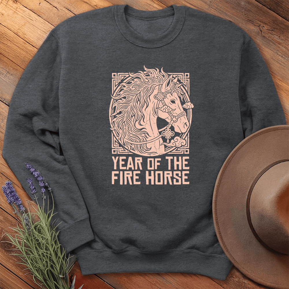 Year Of The Fire Horse 9 - Sweatshirt - Dark Heather