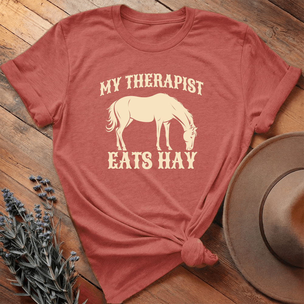 Equine Therapy - Premium Lightweight Tee - Heather Clay