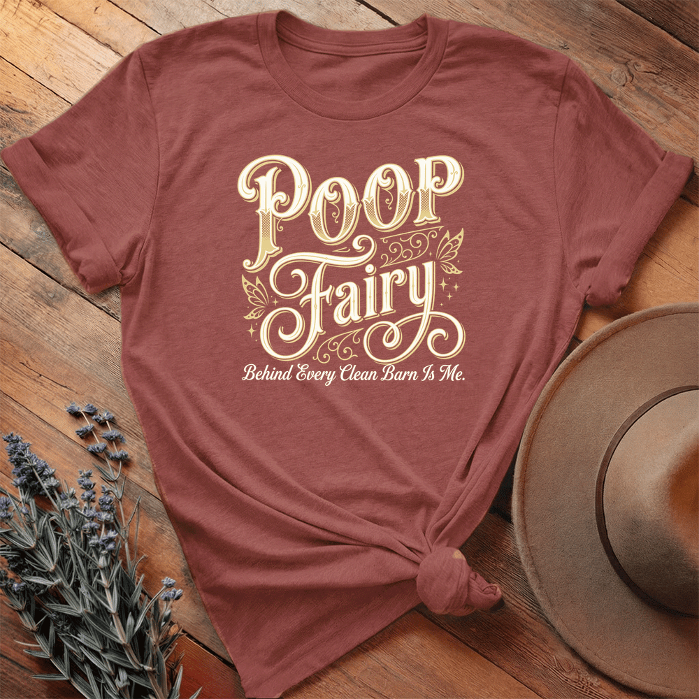 Poop Fairy - Premium Lightweight Tee - Heather Clay