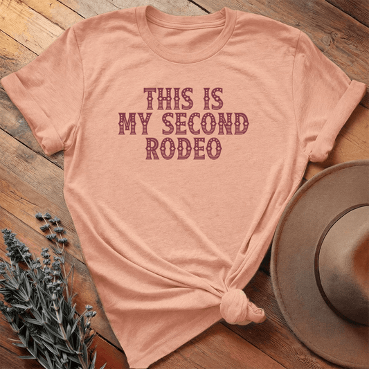 This is my Second Rodeo - Premium Lightweight Tee - Heather Peach