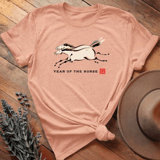 Year Of The Horse 12 - Premium Lightweight Tee - Heather Peach