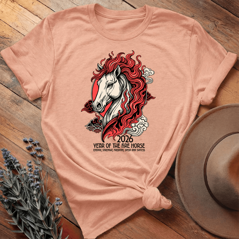 Year Of The Horse 11 - Premium Lightweight Tee - Heather Peach