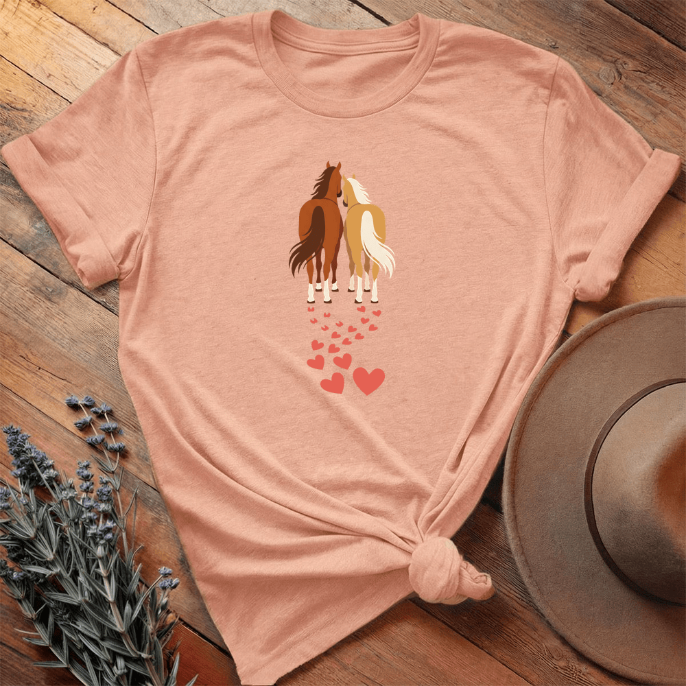 Heart Hoofprint2 Art Light - Heather Peach
