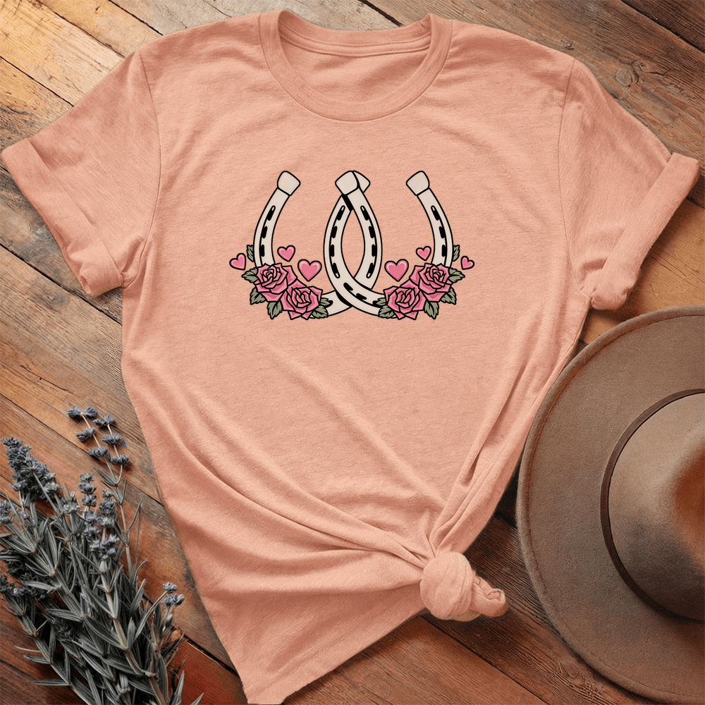 Valentine 2horseshoes Love Art Light - Heather Peach