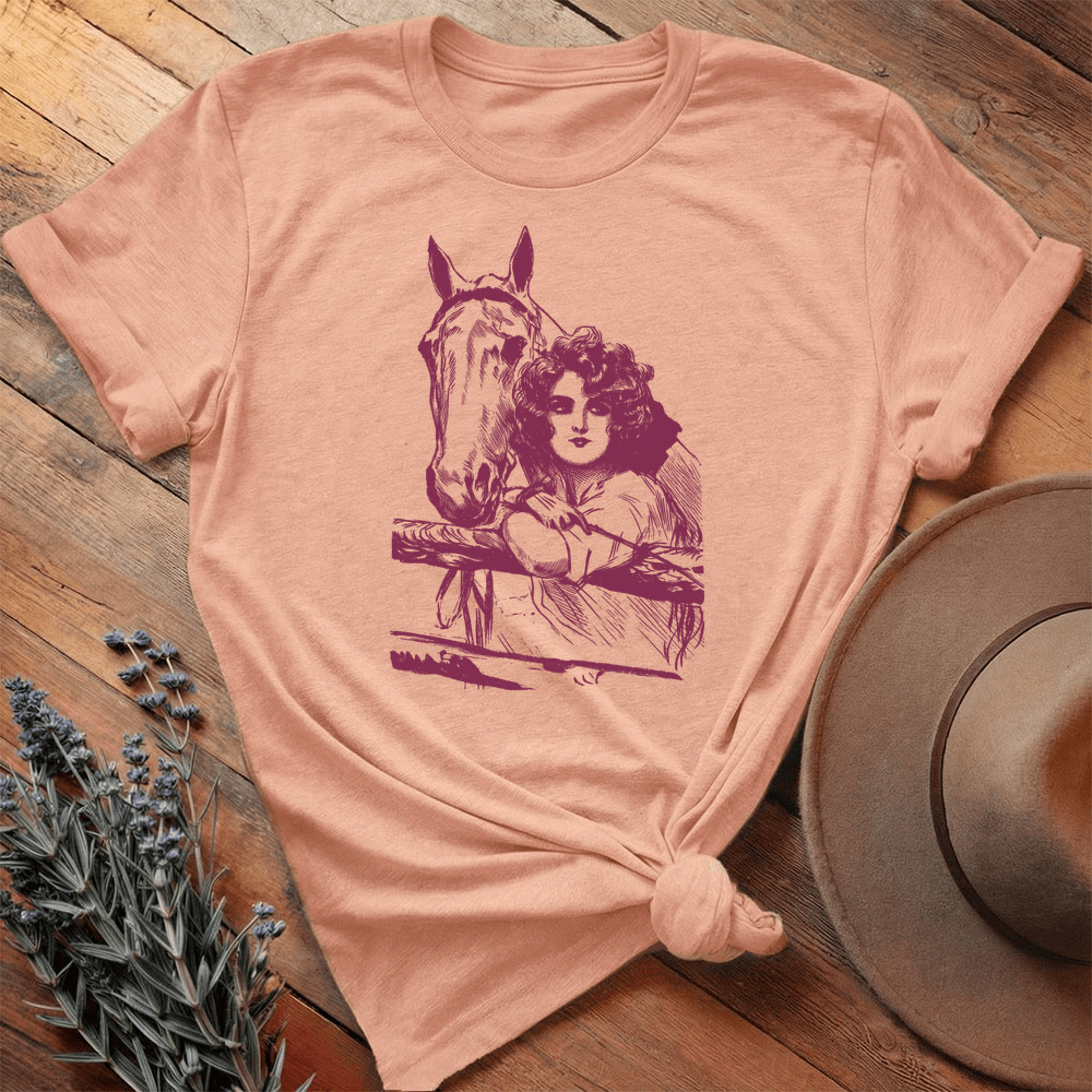 Vintage Art 5 - Premium Lightweight Tee - Heather Peach