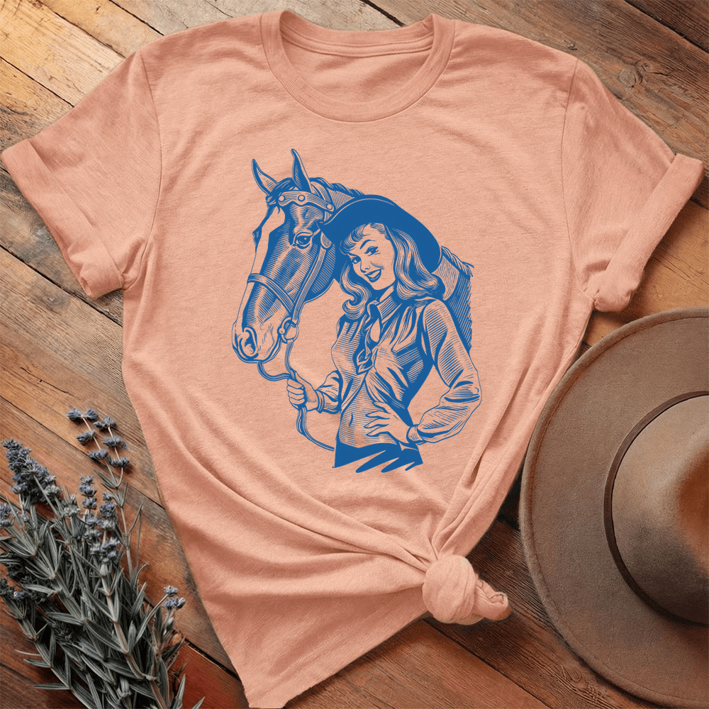 Vintage Art 9 - Premium Lightweight Tee - Heather Peach