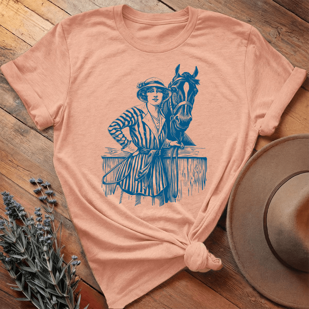 Vintage Art 8 - Premium Lightweight Tee - Heather Peach