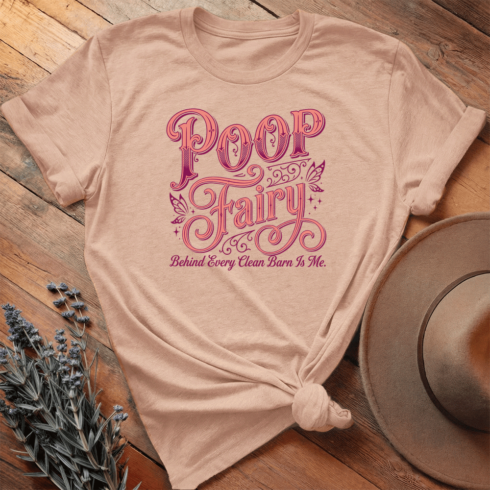 Poop Fairy - Premium Lightweight Tee - Heather Peach
