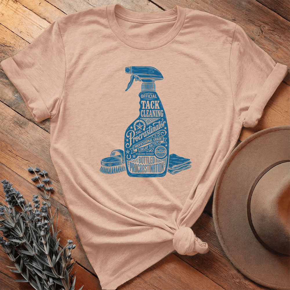 Tack Cleaning Procrastinator 1 - Premium Lightweight Tee - Heather Peach