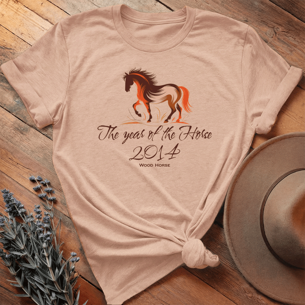 Year Of The Horse 2014 - Lightweight Tee - Heather Peach