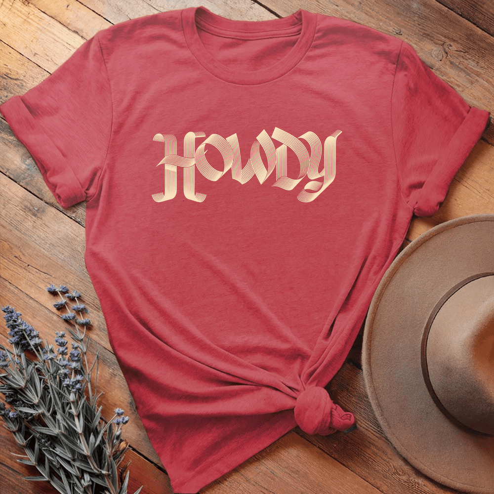 HOWDY Graphic - Heather Red