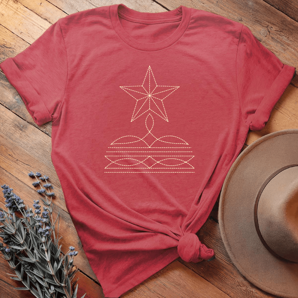 Stitching Star - Heather Red