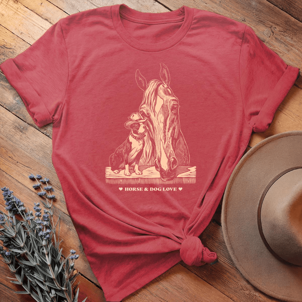 Vintage Horse Dog 9 - Heather Red
