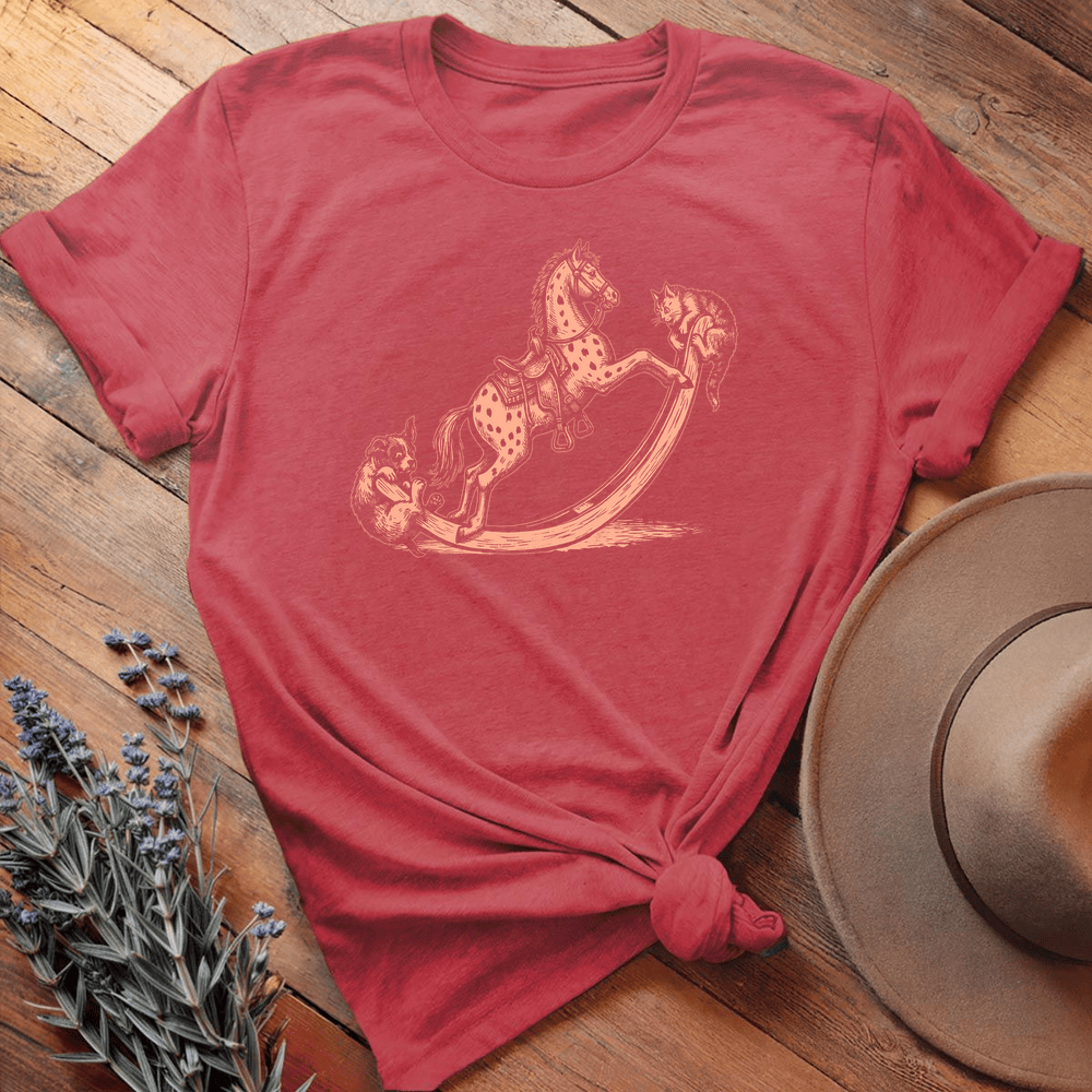 Vintage Horse Dog 7 - Heather Red