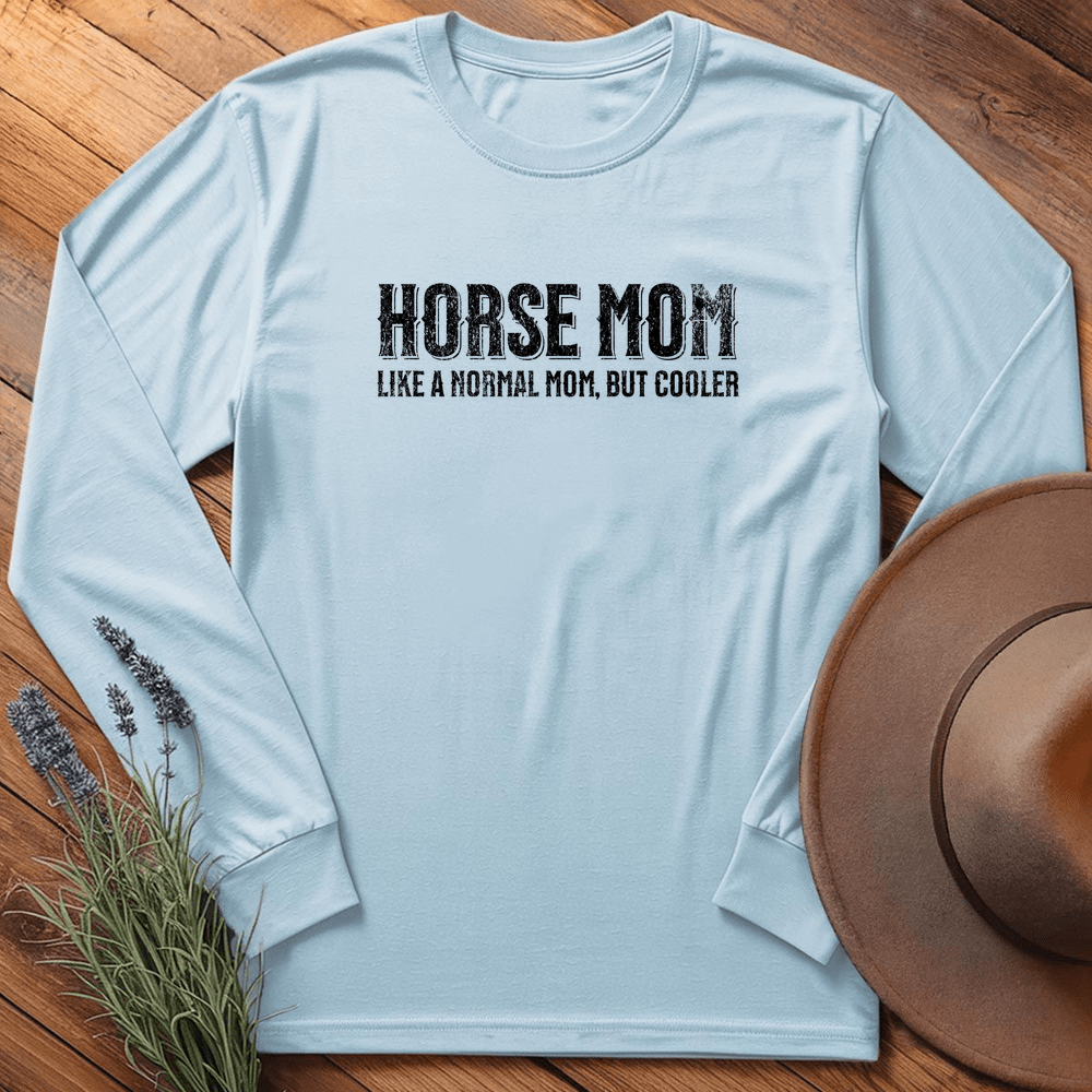 Horse Mom - Long Sleeves - Light Blue