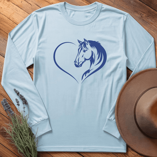 Horse Love 3 - Long Sleeves - Light Blue