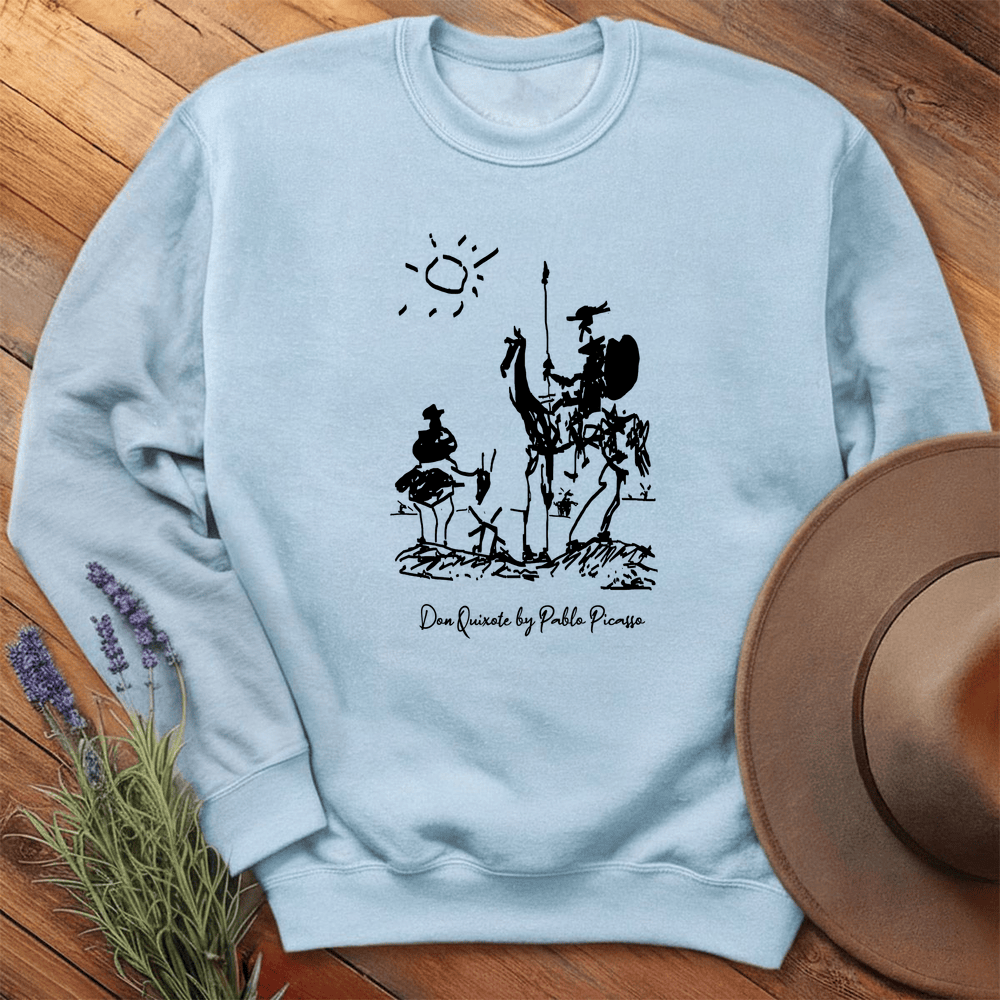 Don Quixote Art - Sweatshirt - Light Blue