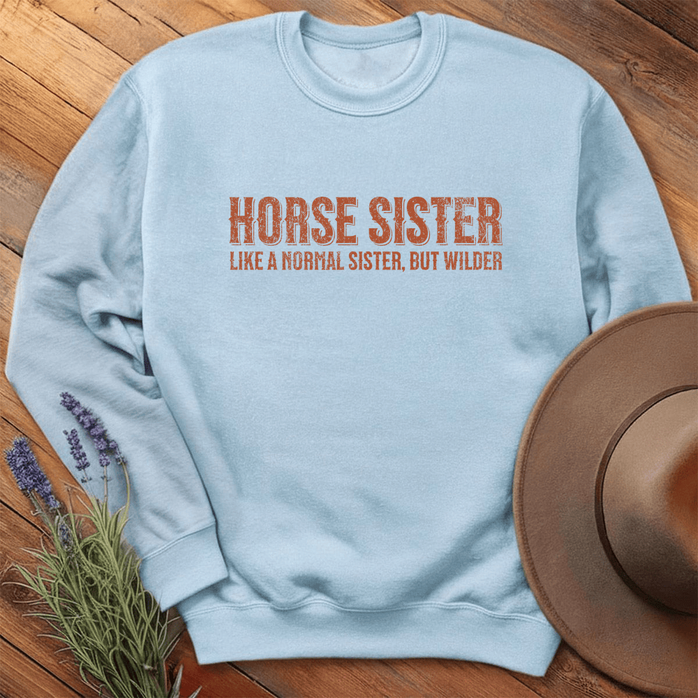 Horse Sister - Sweatshirt - Light Blue