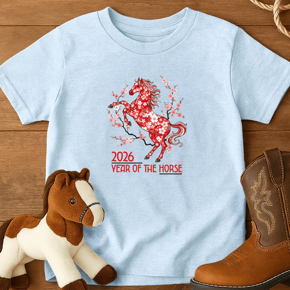 Year Of The Horse 2 - Youth Shirt - Light Blue