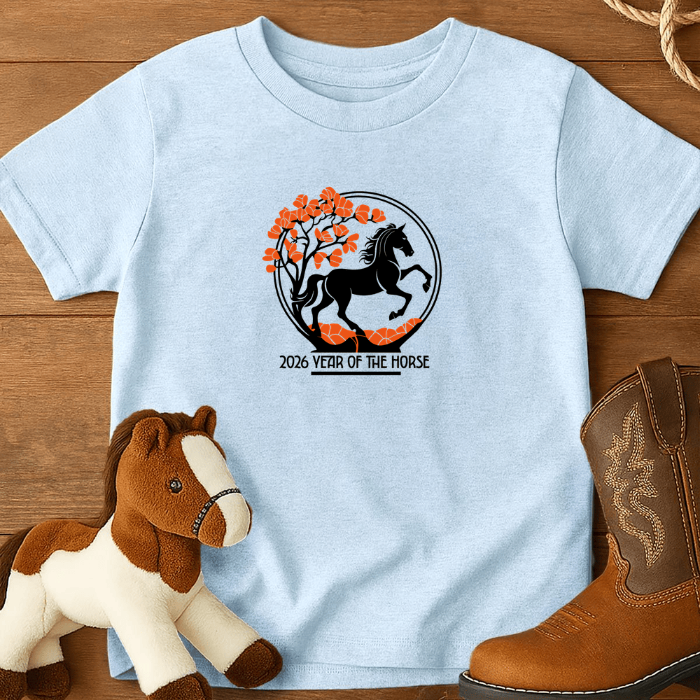 Year Of The Horse 8 - Youth Shirt - Light Blue