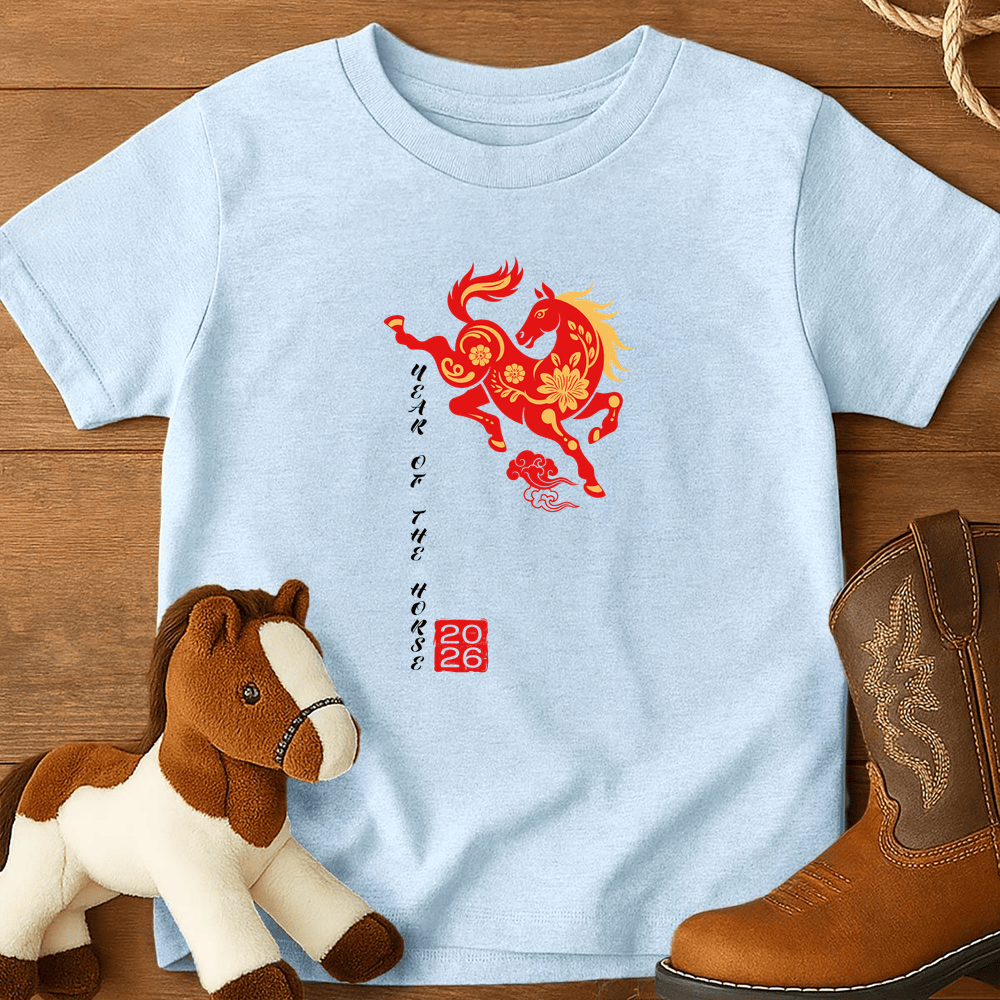 Year Of The Horse 6 - Youth Shirt - Light Blue