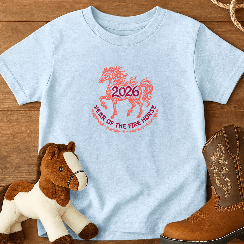 Year Of The Fire Horse 4 - Youth Shirt - Light Blue