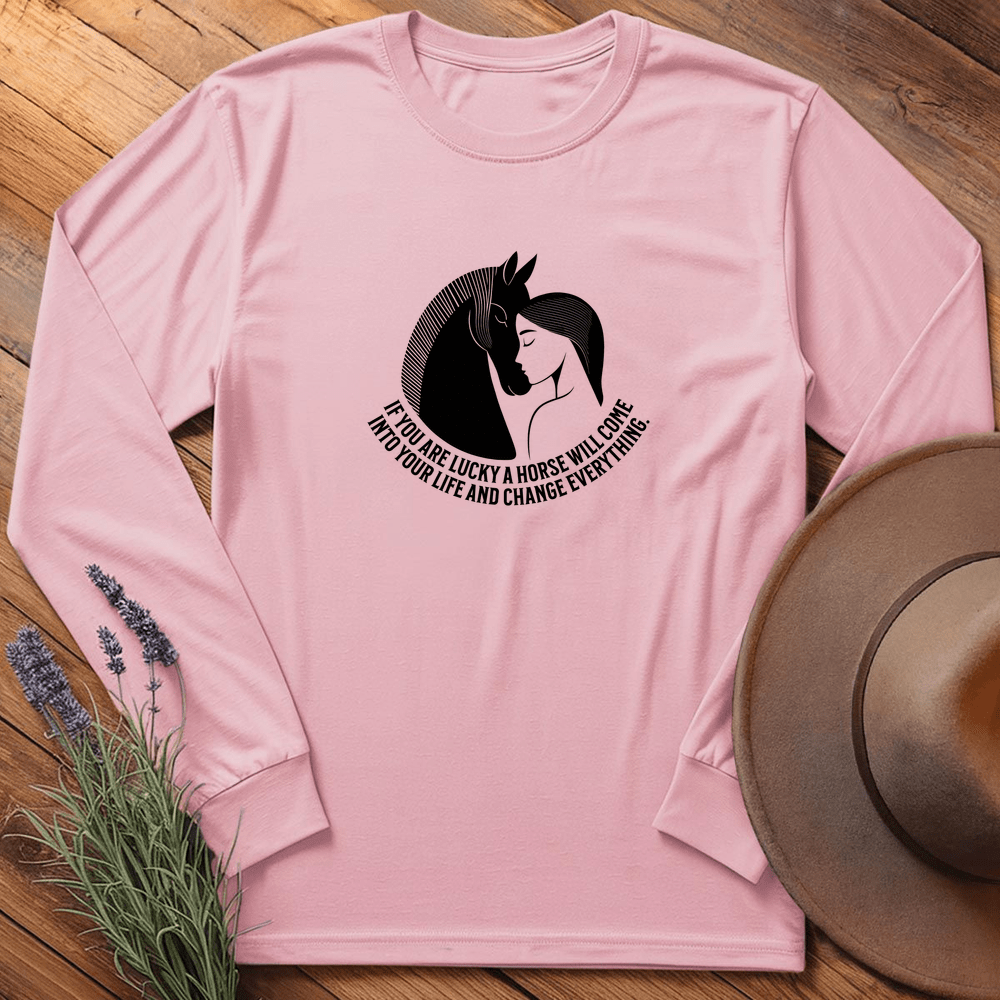 Love of a Horse - Long Sleeves - Light Pink