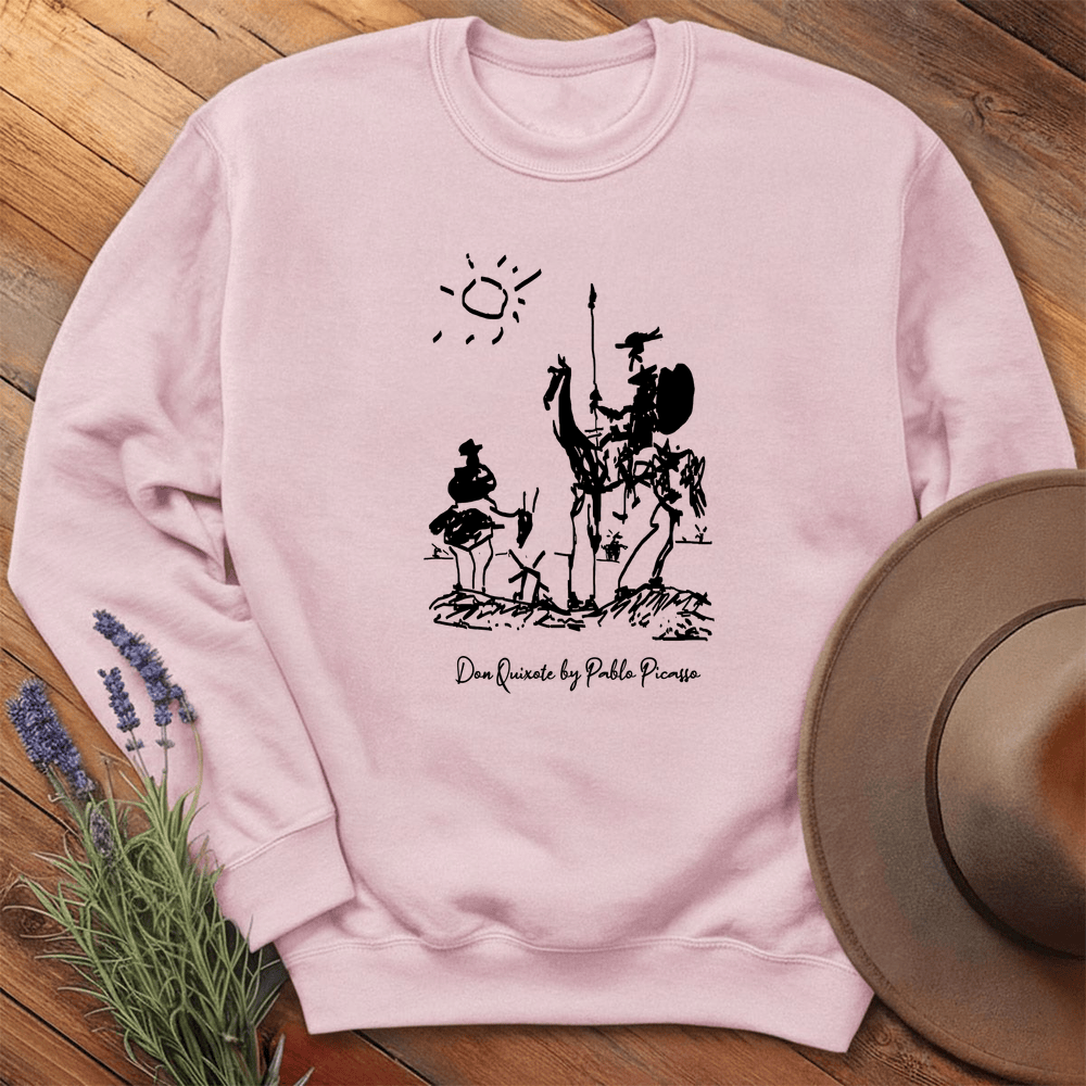Don Quixote Art - Sweatshirt - Light Pink