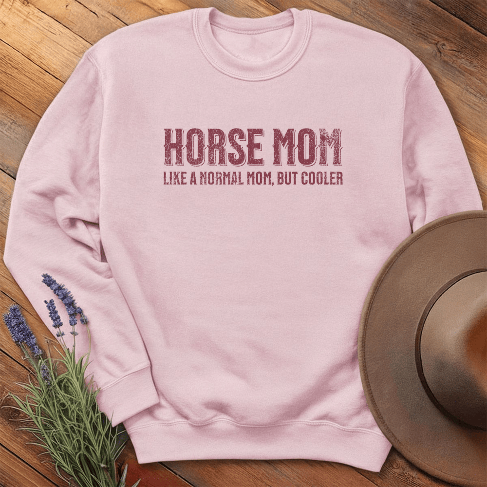 Horse Mom - Sweatshirt - Light Pink