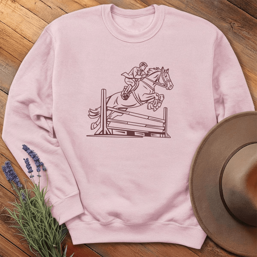 Equestrian jump 2 - Sweatshirt - Light Pink